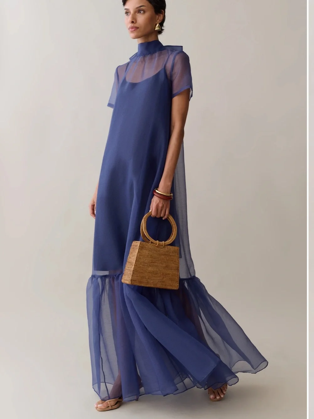 NWT CAARA Melody Navy Ted Baker Factory Maxi Dress  Size XL , Small , Medium - Picture 5 of 11